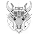 Combine henna motifs with a sketch-style tattoo representing the Taurus-Aries cusp tattoo design idea