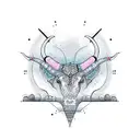 Combine henna motifs with a sketch-style tattoo representing the Taurus-Aries cusp tattoo design idea