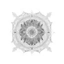 Incorporate henna-inspired patterns into a celestial-themed tattoo tattoo design idea