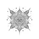 Incorporate henna-inspired patterns into a celestial-themed tattoo tattoo design idea