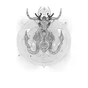 Combine henna motifs with a sketch-style tattoo representing the Taurus-Aries cusp tattoo design idea