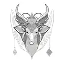 Combine henna motifs with a sketch-style tattoo representing the Taurus-Aries cusp tattoo design idea