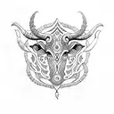 Combine henna motifs with a sketch-style tattoo representing the Taurus-Aries cusp tattoo design idea