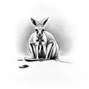 kangaroo tattoo design idea