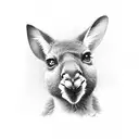 kangaroo tattoo design idea