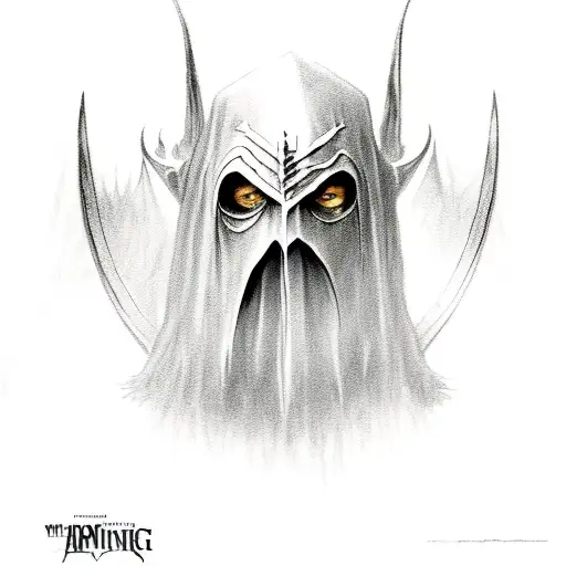 lord of rings wicthking of angmar Cartoon ghost costume  tattoo design idea