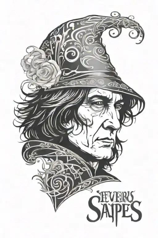 severus snape tattoo design idea