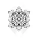 art deco flower tattoo design idea