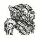 Master chief and Metroid Samus helmet combination    tattoo design idea