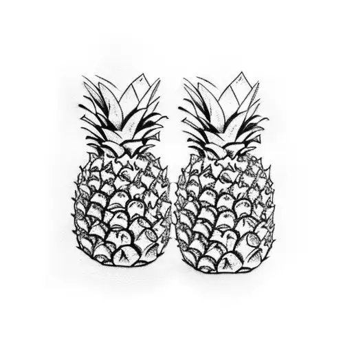 Pineapple tattoo design idea