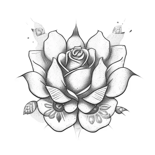 A beer bottle morphing into a beautiful flower tattoo design idea