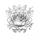 A beer bottle morphing into a beautiful flower tattoo design idea