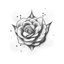 A beer bottle morphing into a beautiful flower tattoo design idea