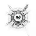 itachis sharingan tattoo design idea