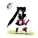 kunai with itachi tattoo design idea