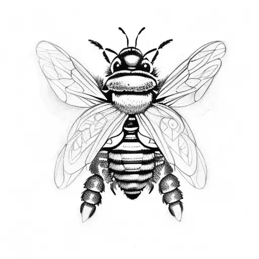 carpenter bee tattoo design idea