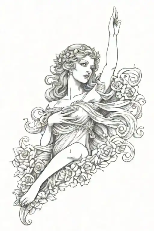 full body Aphrodite realistic beautiful girl shoulder tattoo  tattoo design idea
