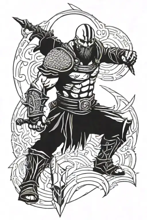 armour of God Of War tattoo design idea