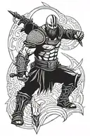 armour of God Of War tattoo design idea