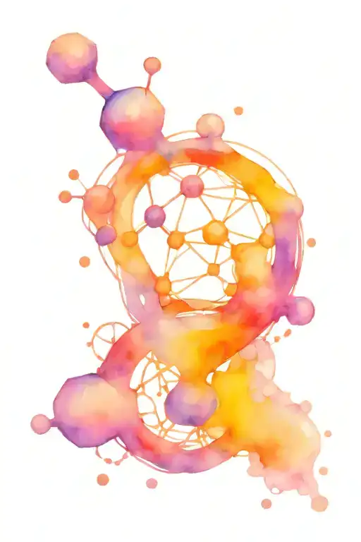 dopamine molecule intertwined with sunshine  tattoo design idea