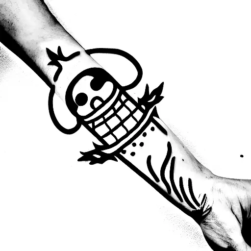 One piece anime tattoo design idea