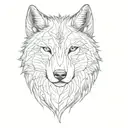 small wolf's head tattoo design idea