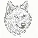 small wolf's head tattoo design idea