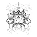Lotus Flower and snake tattoo design idea
