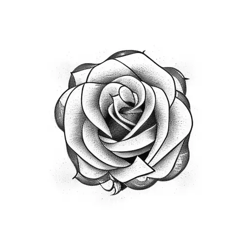 cm punk logo with roses tattoo design idea