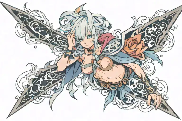 Collarbone tattoo design idea