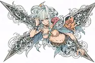 Collarbone tattoo design idea