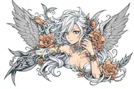 Collarbone tattoo design idea