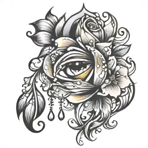 Tear drops Wrap tattoo design idea