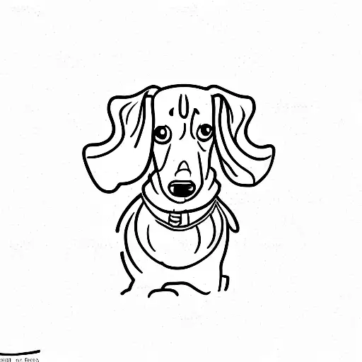 dachshund tattoo design idea