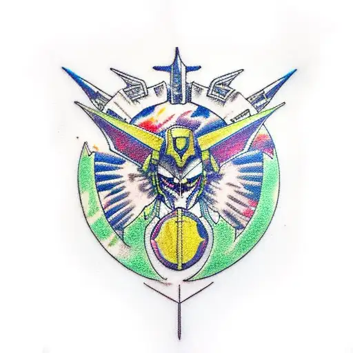 Gundam Deathscythe Hell Custom tattoo design idea