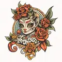 cozy bed tattoo design idea