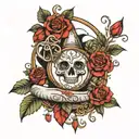 cozy bed tattoo design idea