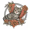 cozy bed tattoo design idea