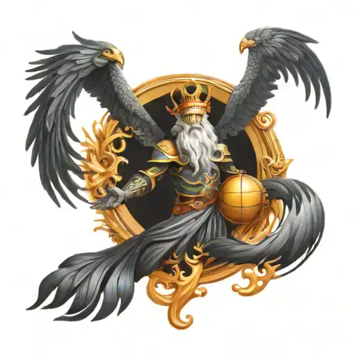 st Christopher phoenix  tattoo design idea