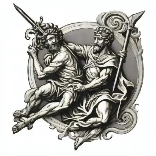 st Christopher  tattoo design idea