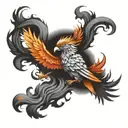 st Christopher phoenix  tattoo design idea