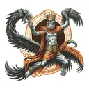 st Christopher phoenix  tattoo design idea