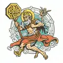 st Christopher  tattoo design idea