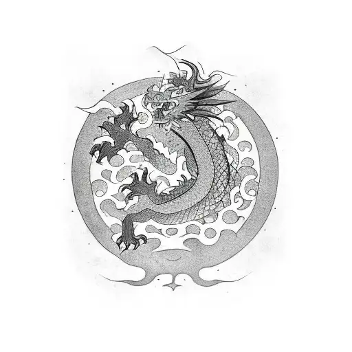 dragon seven deadly tattoo design idea