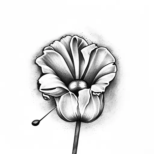 golf club, tulip and music note  tattoo design idea
