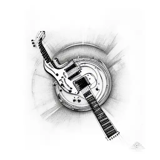 Electric guitar vintage hand drawn engraved sketch. Musical jazz classical  stringed instrument isolated on white background. Vector illustration in  old retro design etching 2734743 Vector Art at Vecteezy
