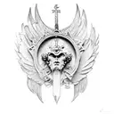 saint michael tattoo design idea