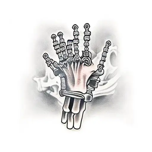 skeleton hand holding a shot of tequila  tattoo design idea