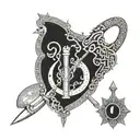 Combining ancient Persian symbols with medical instruments in a unique design tattoo design idea