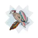 arrowhead with pheasant feathers tattoo design idea